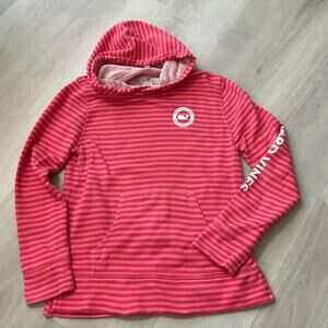 Vineyard Vines Kids Size M Long Sleeve Pink Striped Hoodie